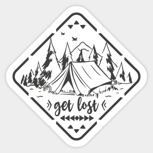 Camping Adventure Hiking Outdoor Funny Quote Sticker